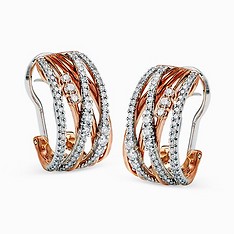 Two-Tone Gold Earrings