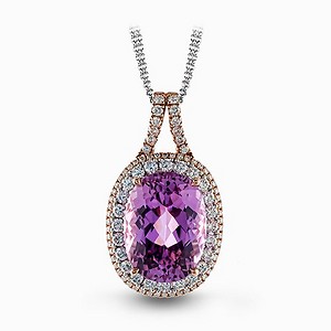 White and Rose Gold Classic Pendant