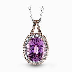 White and Rose Gold Classic Pendant