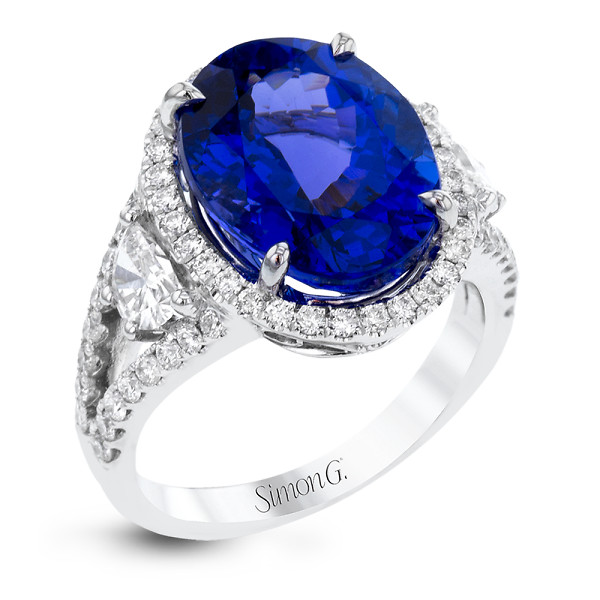 White Gold Tanzanite Fashion Ring