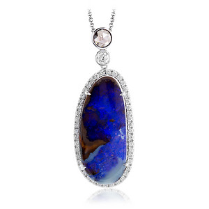 White Gold Opal Pendant