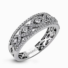 White Gold Band Right-Hand Ring