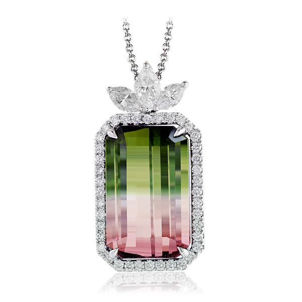 White Gold Tourmaline Pendant