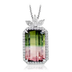 White Gold Tourmaline Pendant