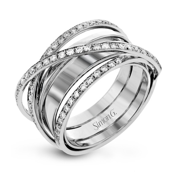 White Gold and Diamonds Right-Hand Ring