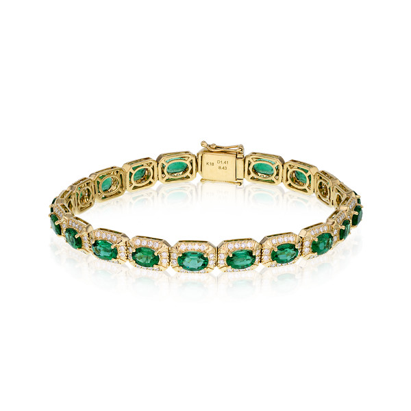 Emeralds Yellow Gold Bracelet