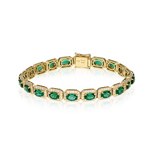 Emeralds Yellow Gold Bracelet